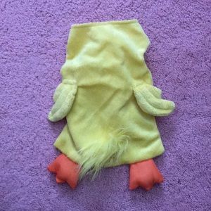 XS duck dog costume yellow
